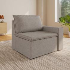 Sofá Modular com Braço Direito 105cm Zen Cabecasa Madeiramadeira