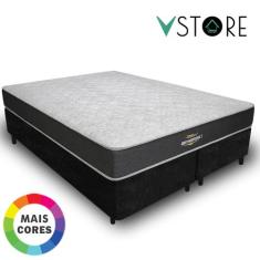 Cama Box Queen + Colchão Espuma D33 Ortopédico 158x198x58cm Orthopedic