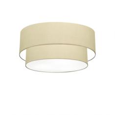 Plafon Duplo Cilíndrico Md-3017 50x40cm Bivolt Algodão Crú