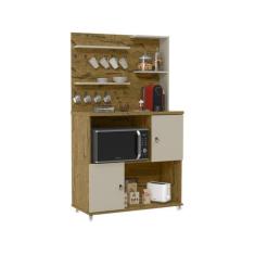 Armário Cantinho Do Café Aconchego Nature/Off-white - Patrimar Móveis