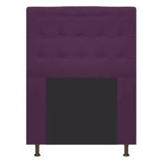 Cabeceira Estofada Dama 90 Cm Solteiro Roxo Adj Decor