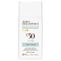 Protetor Solar Facial Fluido FPS 50 Botik Ácido Hialurônico 40ml