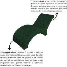 Recamier Divã Espreguiçadeira Para Sala Cliníca Estética Queila Suede Cor:verde
