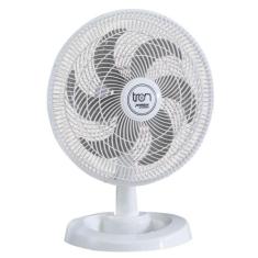 Ventilador Mesa Lorena Branco Oscilante 127V Pás Prata - CASA H, 110V