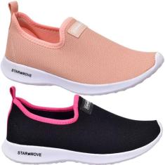 Tênis Casual Star Move KIT DOIS PARES Feminino Leve Confortável Origin