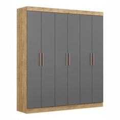 Guarda Roupa Paris Casal 6 Portas Capuccino Onix Maxel Cappuccino/onix
