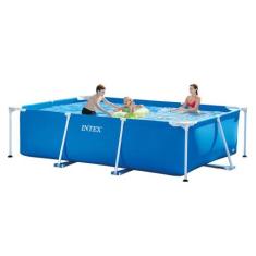 Piscina Estrutural Retangular 3.834 Litros Intex Armação de Metal 3x2 