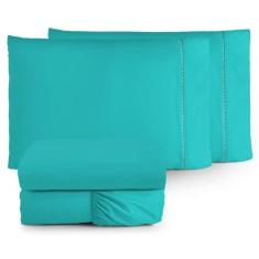 Jogo De Cama King Algodão 3 Peças Para Cama Box Linha Luxo - Gaby Enxo