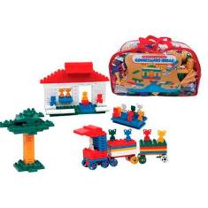 Sacola de Blocos de Montar Conectando Ideias 1000 Peças