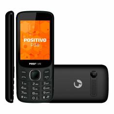 Celular P38 64mb Ram 3g Tela 2.8 Dual Chip Positivo Preto