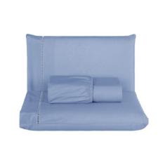 Jogo de Lençol Liso CASAL Ponta Palito 3 Peças 100 Algodão - Enxovais 