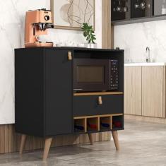 Armário Cozinha Microondas Suspenso E Pés Portas Edipo Plus - Comprar 