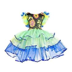 Fantasia Festa Junina Infantil Tule Colorido + Presilhas - Fantasias C