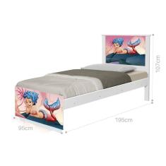 Cama Solteiro Sereia nas Pedras