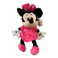 Pelúcia Mini Minnie Vestido Rosa 28Cm