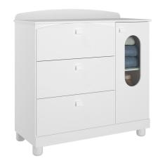 Cômoda Infantil Fofura 1 Porta e 3 Gavetas - Permóbili Baby