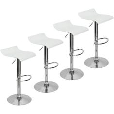 Kit 4 Banquetas Toquio Wave Enzo Belo Horizonte Recouro Giratória C/ R