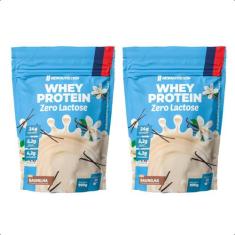 Kit 2un Whey Protein Zero Lactose 900g New Nutrition, Baunilha