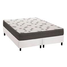 Cama Box King: Colchão Espuma D45 Ortobom Light Saúde Ortopilow + Base crc Courano White(186x198)