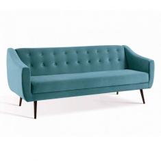 Sofá Cama 3 Lugares Mimo Daf Mobiliário Azul