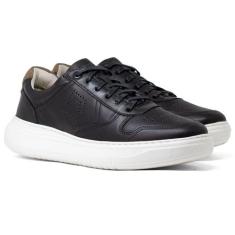 Tênis Masculino Democrata Casual Denim Joe Ultra Light Couro Confortáv