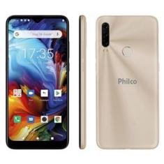 Smartphone Philco Hit P10 - 128GB 4GB RAM Octa-core Tela 6,2&quot; 3 Câmeras - Dourado