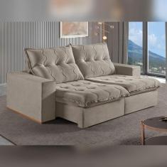 Sofá Retrátil e Reclinável 2 Lugares 250cm M177 Cinza Claro