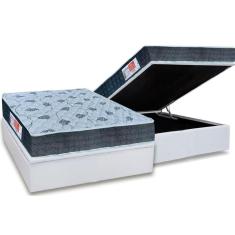 Conjunto Box Baú Casal: Colchão Espuma Orthoflex D45 Comfortpedic Line + Base CRC Courano White(138x188)