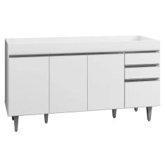 Balcão Gabinete Para Pia 150cm Sem Tampo 4 Portas 2 Gavetas