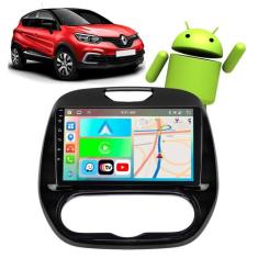 Kit Multimidia CarPlay Android 9 2GB 32GB Captur 2017-2022 + Câmera - 
