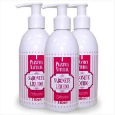 Sabonete Líquido Plastica Natural Eloisa Medina 180ml kit c/ 3