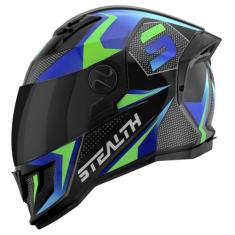 Capacete Moto Fechado Pro Tork Stealth Concept Brilhante Viseira Fumê 