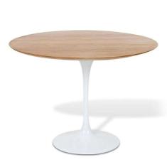 Mesa De Jantar Tulipa Saarinen Redonda 107cm - Freijó Branco
