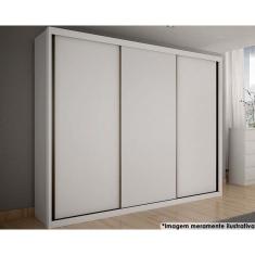 Guarda Roupas 3 Portas de Correr e 6 Gavetas Paradizzo Gold Branco - Novo Horizonte