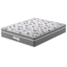 Colchão King Size Probel Century D28 Com Molas Pocket E Pillow Euro 32x193x203cm Branco Com Cinza