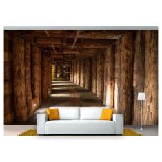 Papel De Parede Túnel Profundo Mina 3D At25 - Você Decora