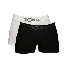 Kit com 2 Cuecas Boxer Branco/Preto Zorba 781 Algodão