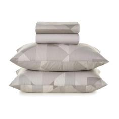 Jogo de Lençol Solteiro Percal 160 Fios 100% Algodão Karsten Estampado 3 Pçs (Multicolorido)