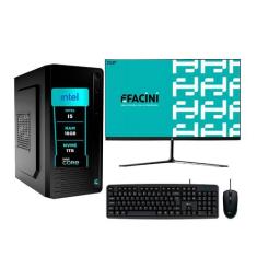 PC Completo eFacini, Intel Core i5, 16GB, RAM SSD Monitor 24 polegadas