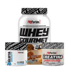 Kit Whey Protein Gourmet Pote + Creatina 300g + Gluta Immunity 150g - 