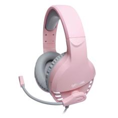 Headset Gamer 7.1 Pink Fox Hs414 Usb Led Branca Oexgame Rosa