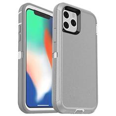 3 in1 para iphone12 13 pro max xs max capa capa de cinto clipe de proteção resistente capa para iphone 7 8 plus, branco cinza, para iphone 7 8 se2 se3