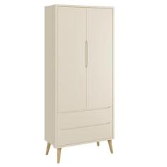 Jogo de Quarto Infantil Theo Guarda Roupa 2 Portas e Cômoda com Pés Ma