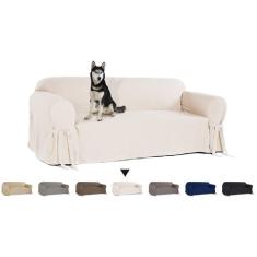 Capa Protetora para Sofá de 2 Lugares em Gorgurão - Mistero Decoração,