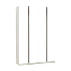 Guarda-Roupa Solteiro Luciane 4 Portas 3 Gavetas Prime Plus 160 cm