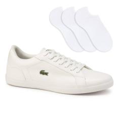 Kit Tênis Lacoste Lerond + 3 Pares De Meias Selene Esportivas