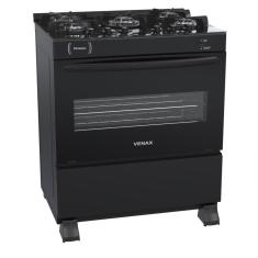 Fogao a Gas 5 Bocas Venax Picasso Vitreo Preto