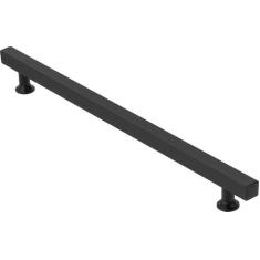 Puxador Quadrado Preto Fosco Para Porta 60cm - 1 Lado Só - Metalcromo