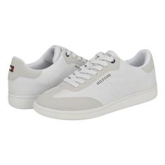Tommy Hilfiger Tênis masculino Bregan, Natural claro/branco multi, 38