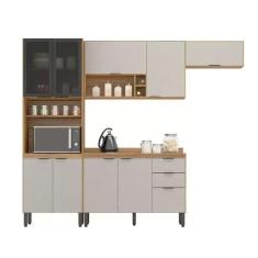 Cozinha 10 Portas Modulada Demobile Firenze 06 Amendola / Nude Prime TX  2,60 m